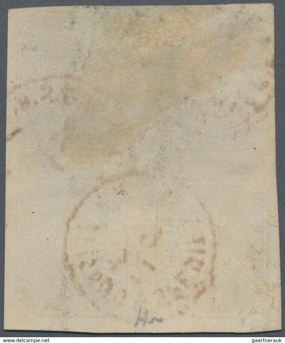 Österreich: 1863, Zeitungsmarke Doppeladler 1,05 K (blasslila)grau Im Viererblock Mit K1 "WIEN ZEITU - Unused Stamps