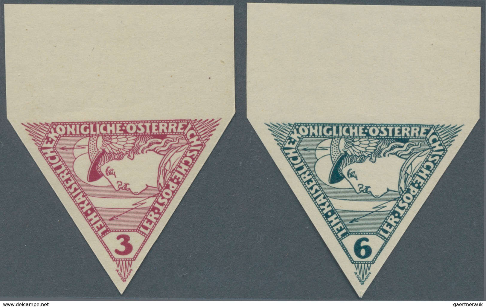 Österreich: 1916, 3 Und 6 H Merkur Mit Abweichenden Wertstufen, Postfrisch In Unsignierter Luxuserha - Unused Stamps