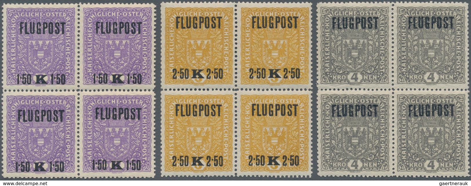 Österreich: 1918, 2.50 Kr Flugpost Auf Grauem Und Auf Weißem Papier Je Postfrisch Mit Plattenfehler - Unused Stamps