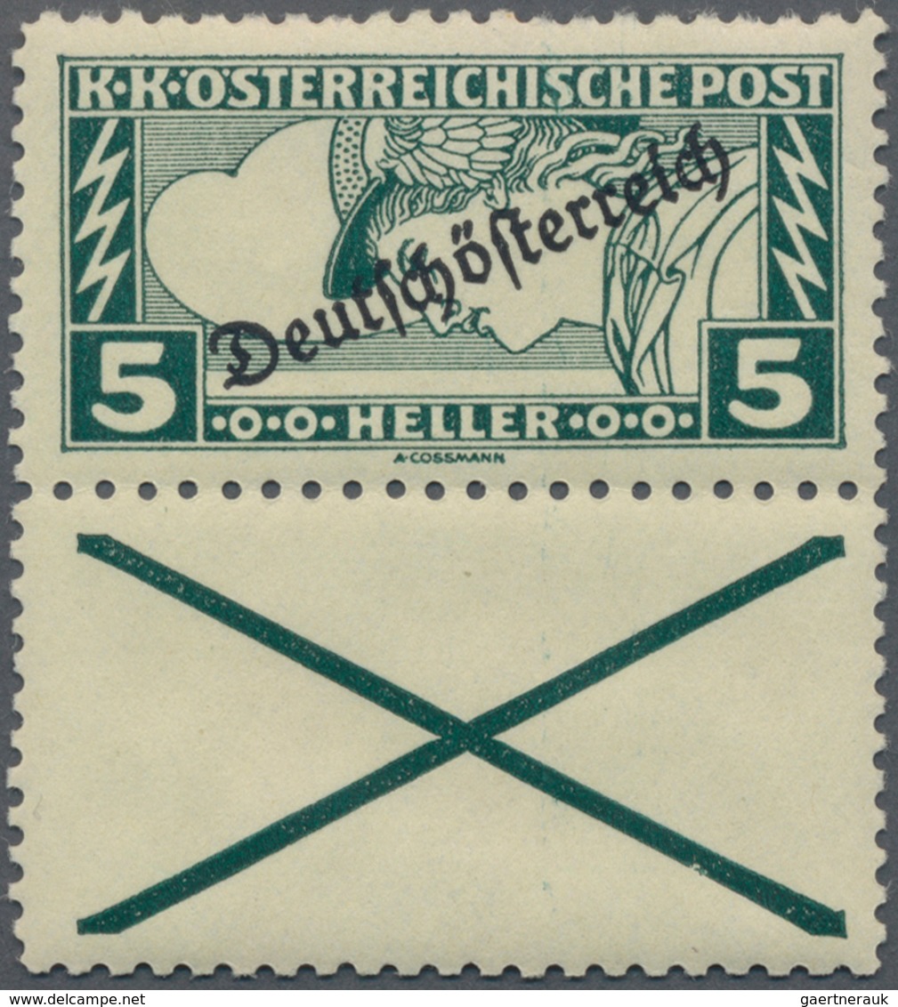 Österreich: 1919, Eilmarke Merkurkopf 5 H. Schwärzlichopalgrün Mit Aufdruck In Zähnung 11½:12½ Und U - Unused Stamps