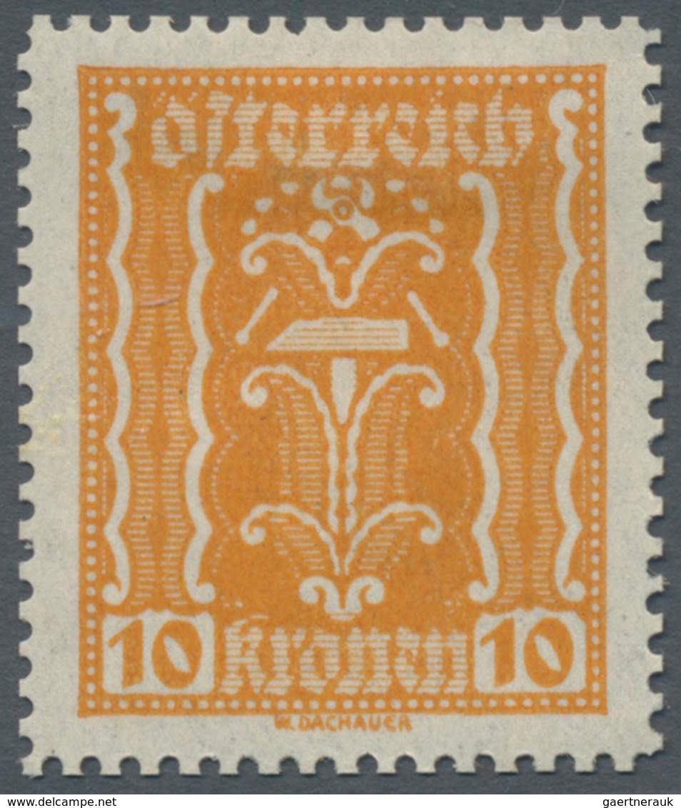 Österreich: 1922. Freimarken Landwirtschaft, Gewerbe, Industrie. 4 Werte Zu 10 Kronen, 3 Werte Zu 50 - Unused Stamps