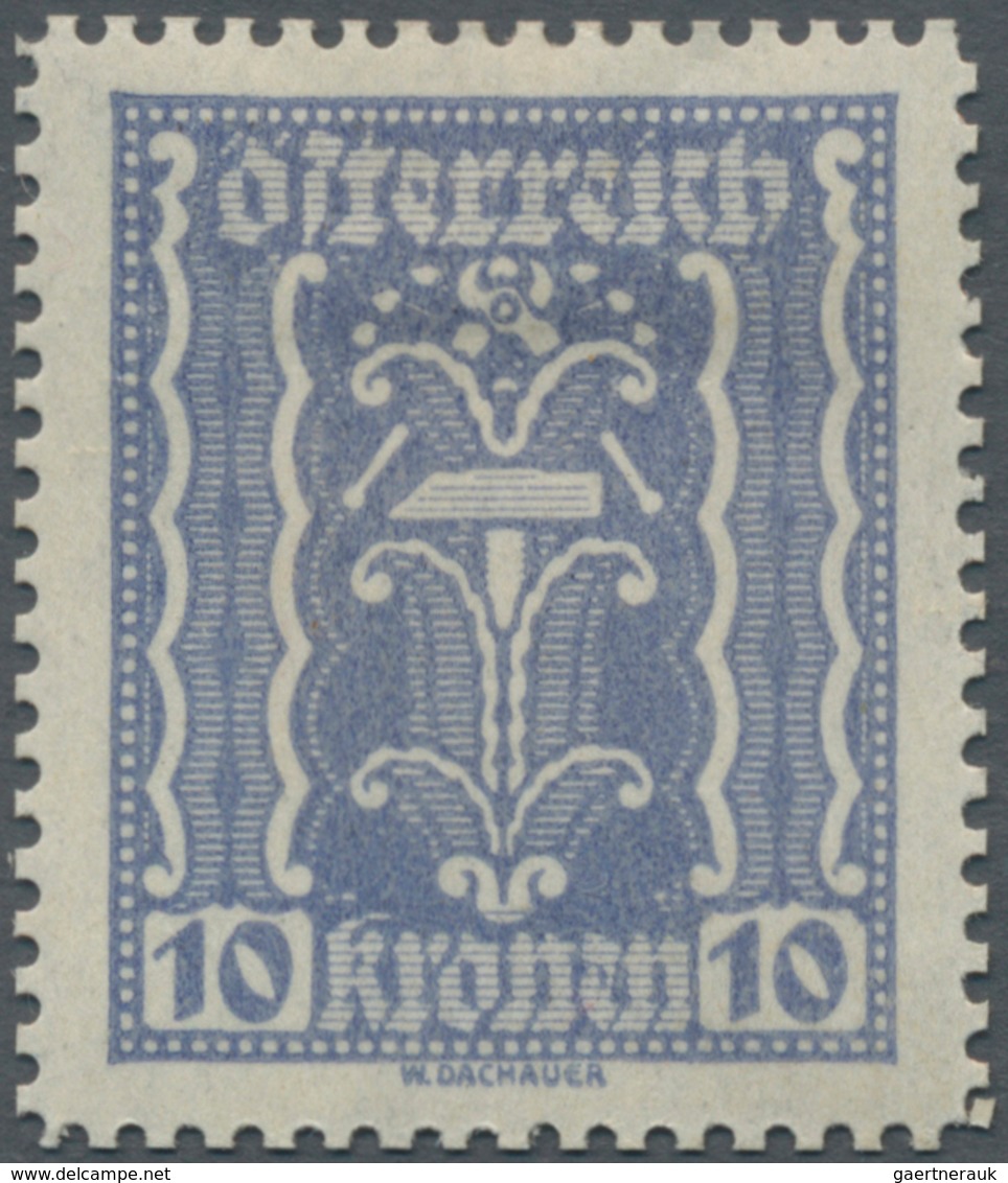 Österreich: 1922. Freimarken Landwirtschaft, Gewerbe, Industrie. 4 Werte Zu 10 Kronen, 3 Werte Zu 50 - Unused Stamps