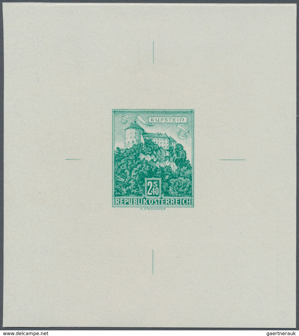Österreich: 1957/1960, Dauerserie "Bauwerke", 2.40 Sch. "Kufstein", Nicht Verausgabter Wert, Drei Pr - Unused Stamps