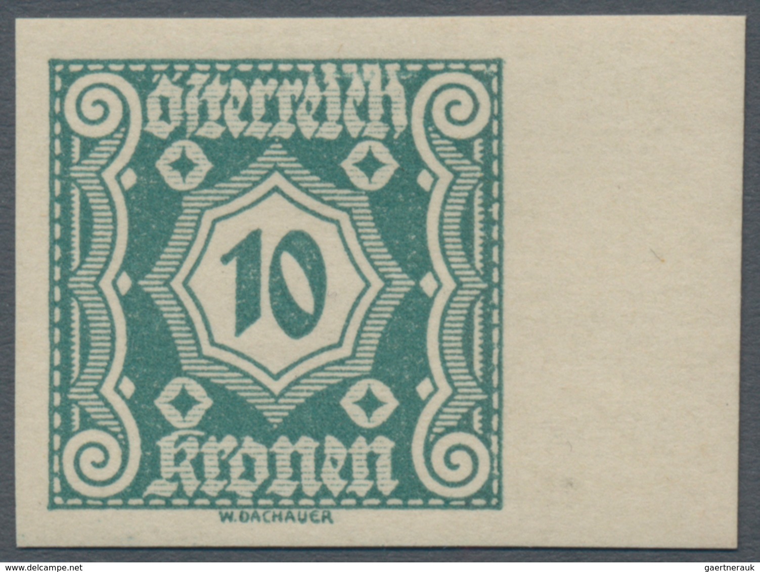 Österreich - Portomarken: 1922, Ziffern, 10 Kr. Bis 50 Kr. Kleines Format, Sechs Werte Ungezähnt Vom - Taxe