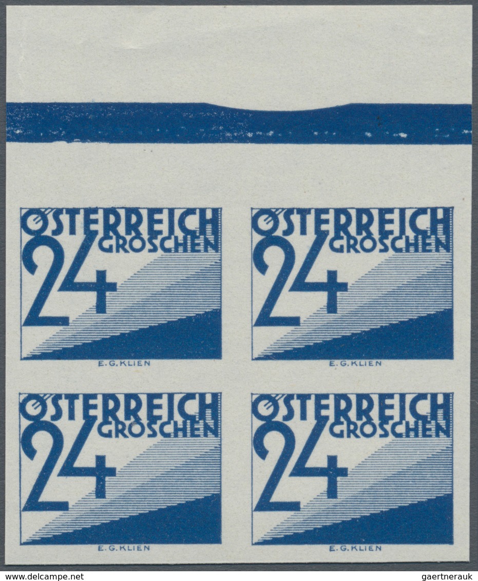 Österreich - Portomarken: 1925/1932, Ziffern 5 Gr., 24 Gr., 1 Sch. Und 2 Sch. Je In Ungezähnten Ober - Postage Due