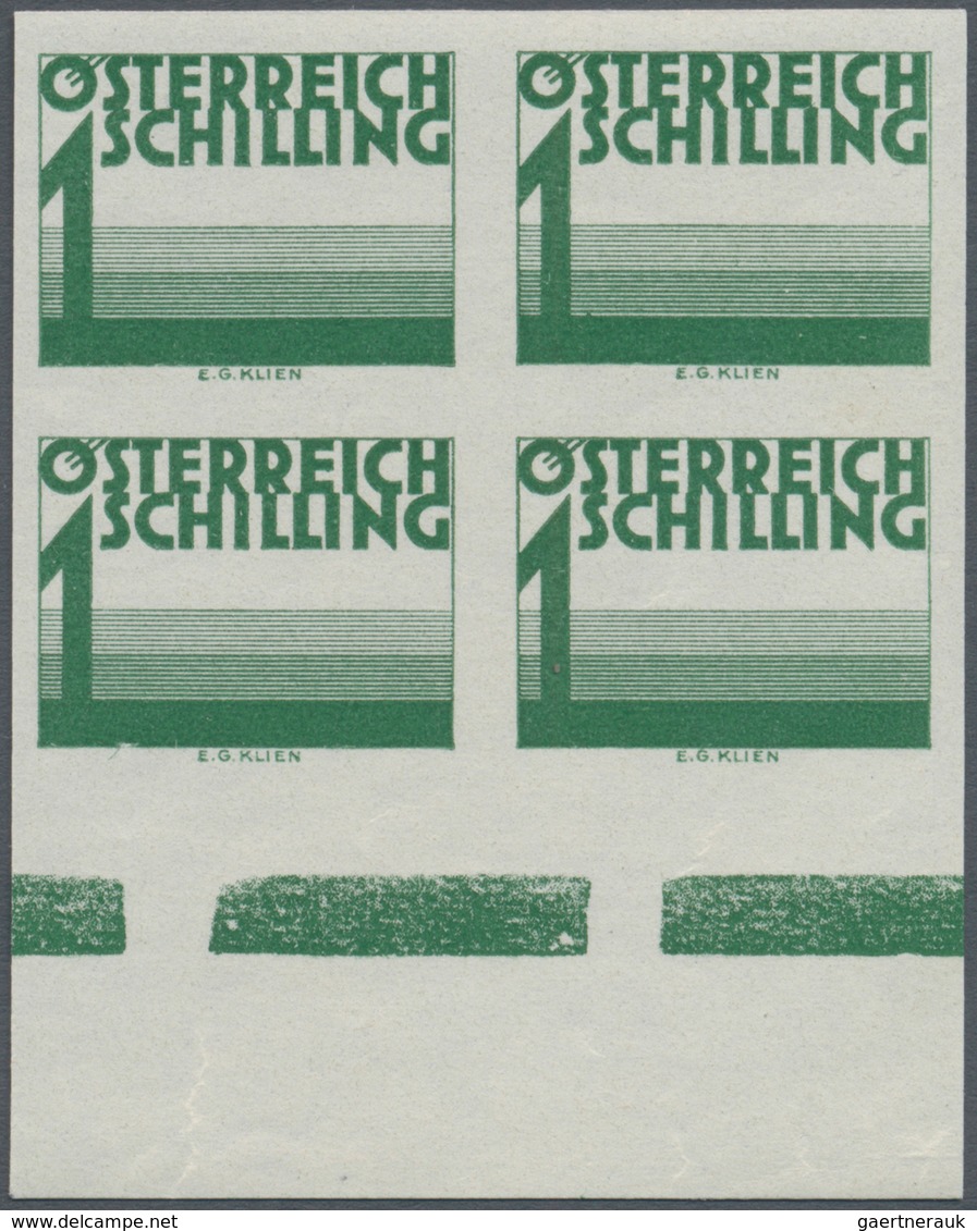 Österreich - Portomarken: 1925/1932, Ziffern, 5 Gr., 10 Gr., 12 Gr., 20 Gr., 24 Gr. und 1 Sch. je in