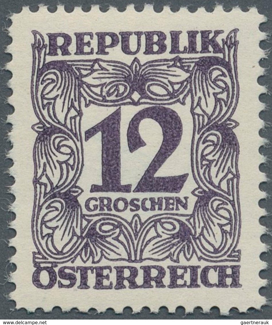 Österreich - Portomarken: 1949/1957, Ziffern, 12 Gr. Schwarzviolett, Essay Einer Nicht Realisierten - Taxe