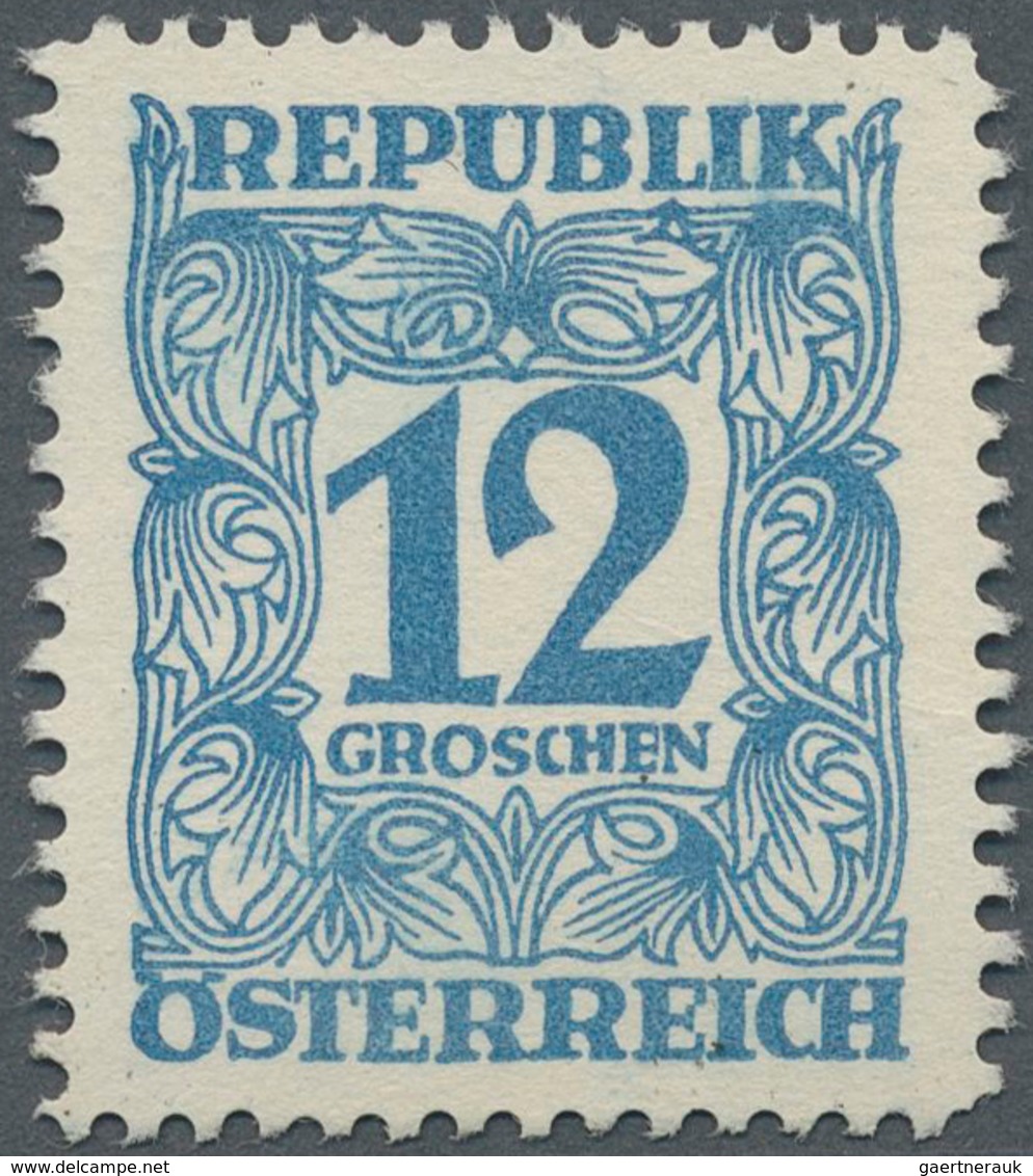 Österreich - Portomarken: 1949/1957, Ziffern, Vier Essays Einer Nicht Realisierten Zeichnung Mit Wer - Portomarken