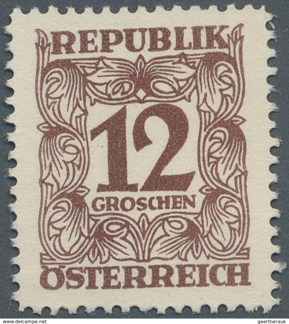 Österreich - Portomarken: 1949/1957, Ziffern, Vier Essays Einer Nicht Realisierten Zeichnung Mit Wer - Taxe