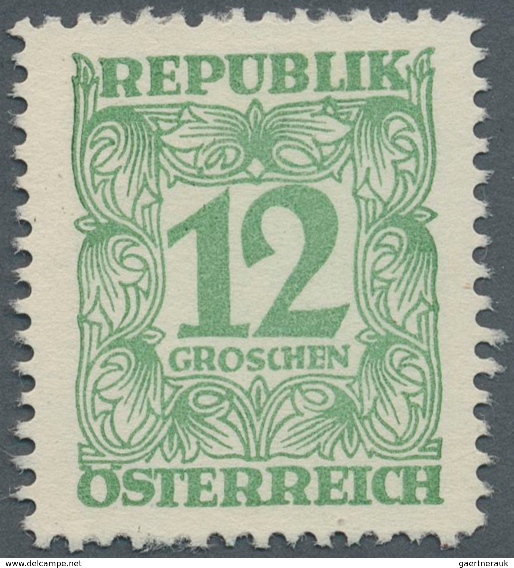 Österreich - Portomarken: 1949/1957, Ziffern, Vier Essays Einer Nicht Realisierten Zeichnung Mit Wer - Portomarken