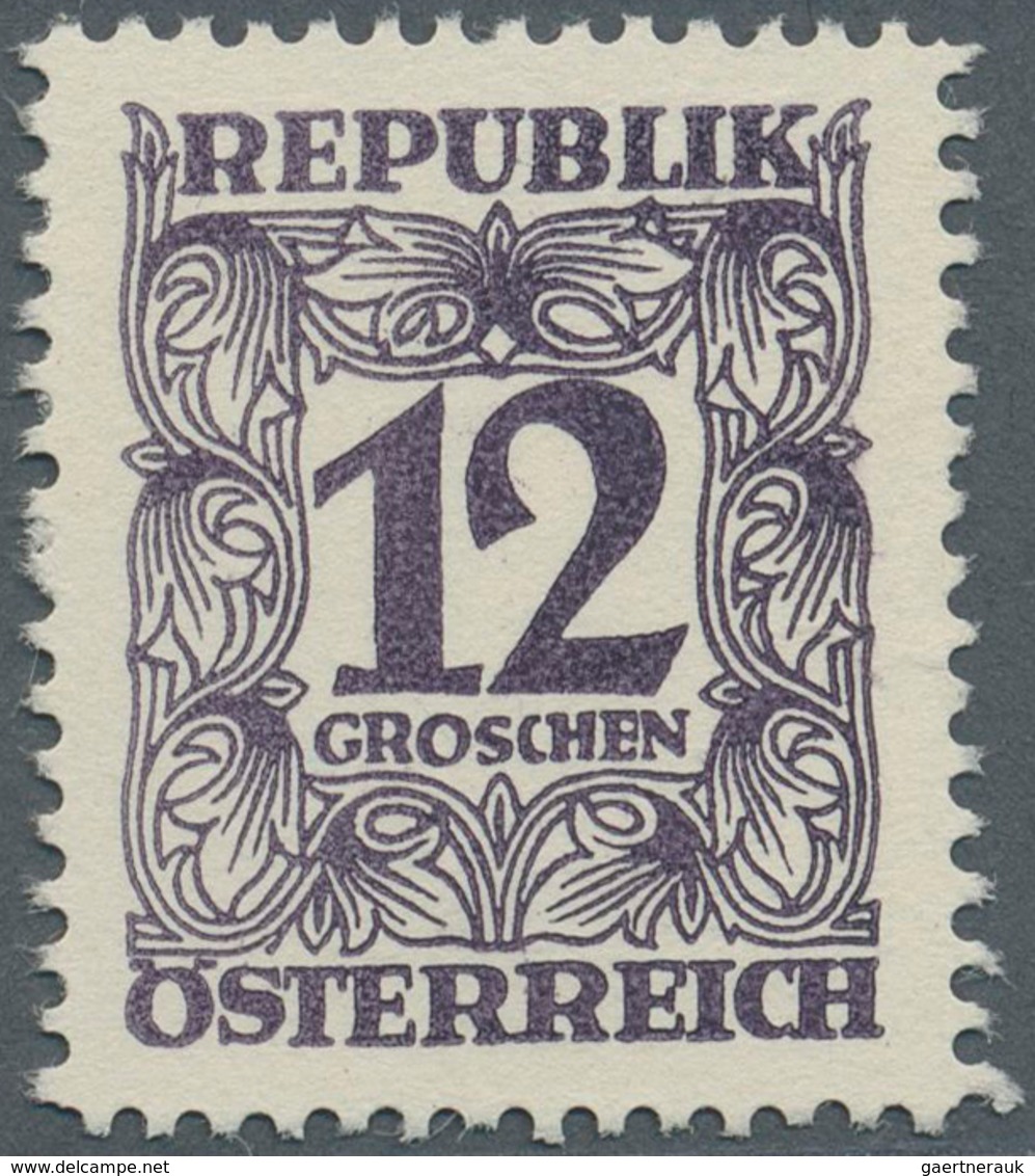 Österreich - Portomarken: 1949/1957, Ziffern, Vier Essays Einer Nicht Realisierten Zeichnung Mit Wer - Portomarken