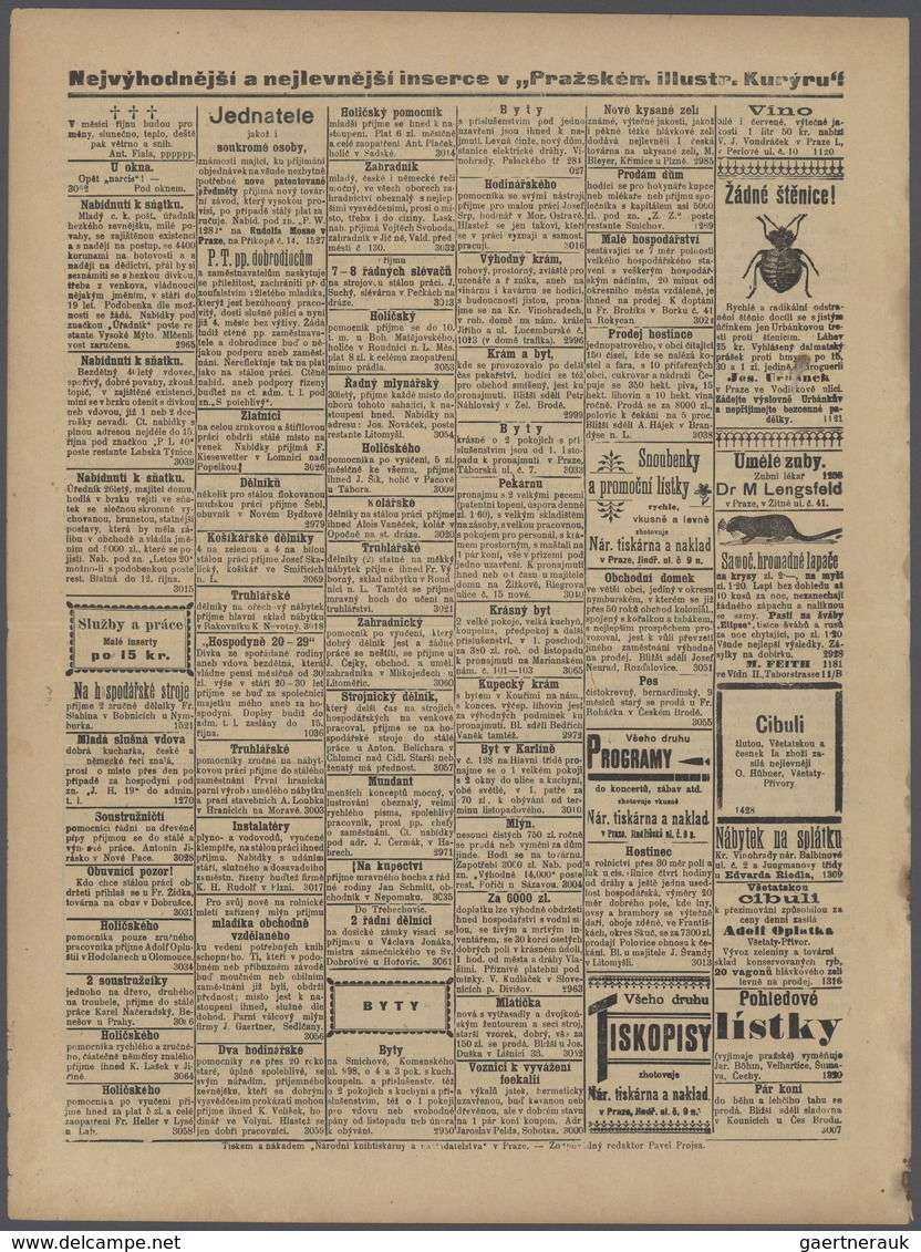 Österreich - Zeitungsstempelmarken: 1899 1 Kreuzer Signette "C.K. NOVIN KOLEK", Stempelnummer "1" Au - Newspapers