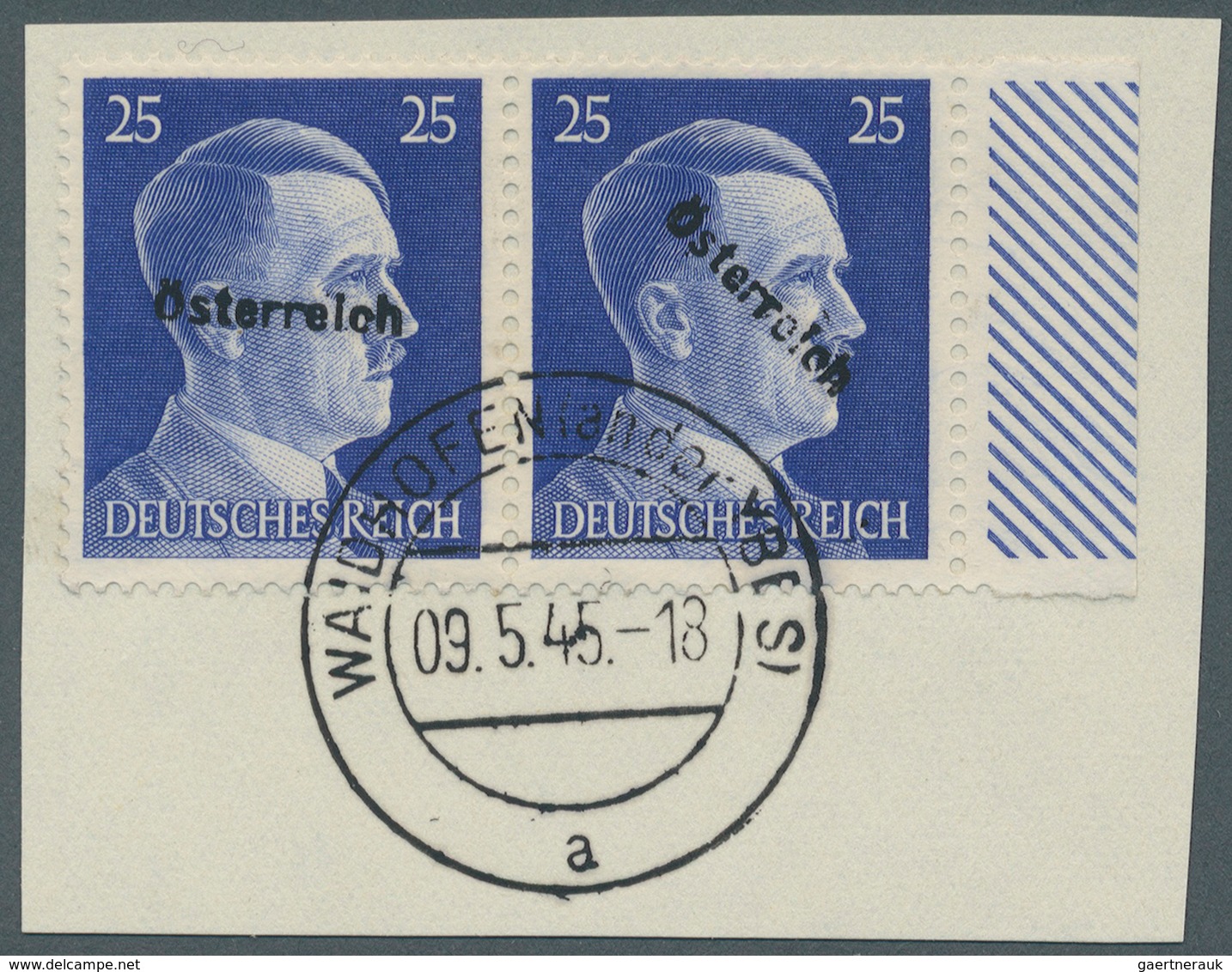 Österreich - Lokalausgaben 1945 - Waidhofen: 1945, 25 Pfg. 2. Ausgabe Im Seltenen, Bis Dato In Diese - Sonstige & Ohne Zuordnung