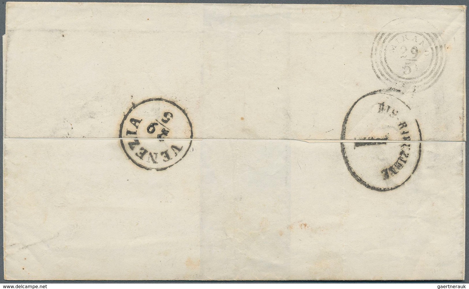 Österreich - Lombardei Und Venetien: 1859, 2 Soldi Gelb, Zweiter Typ, Auf Ortsbried-Umschlag In Vene - Lombardy-Venetia