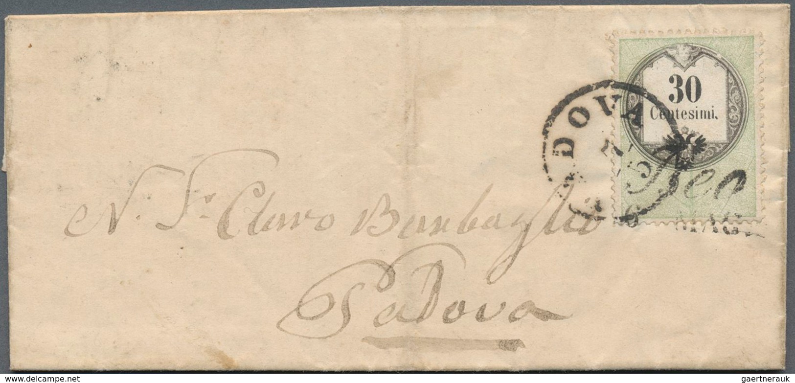 Österreich - Lombardei Und Venetien - Stempelmarken: 1854, 30 Cent, Kupferdruck, Gestempelt Mit Selt - Lombardo-Venetien