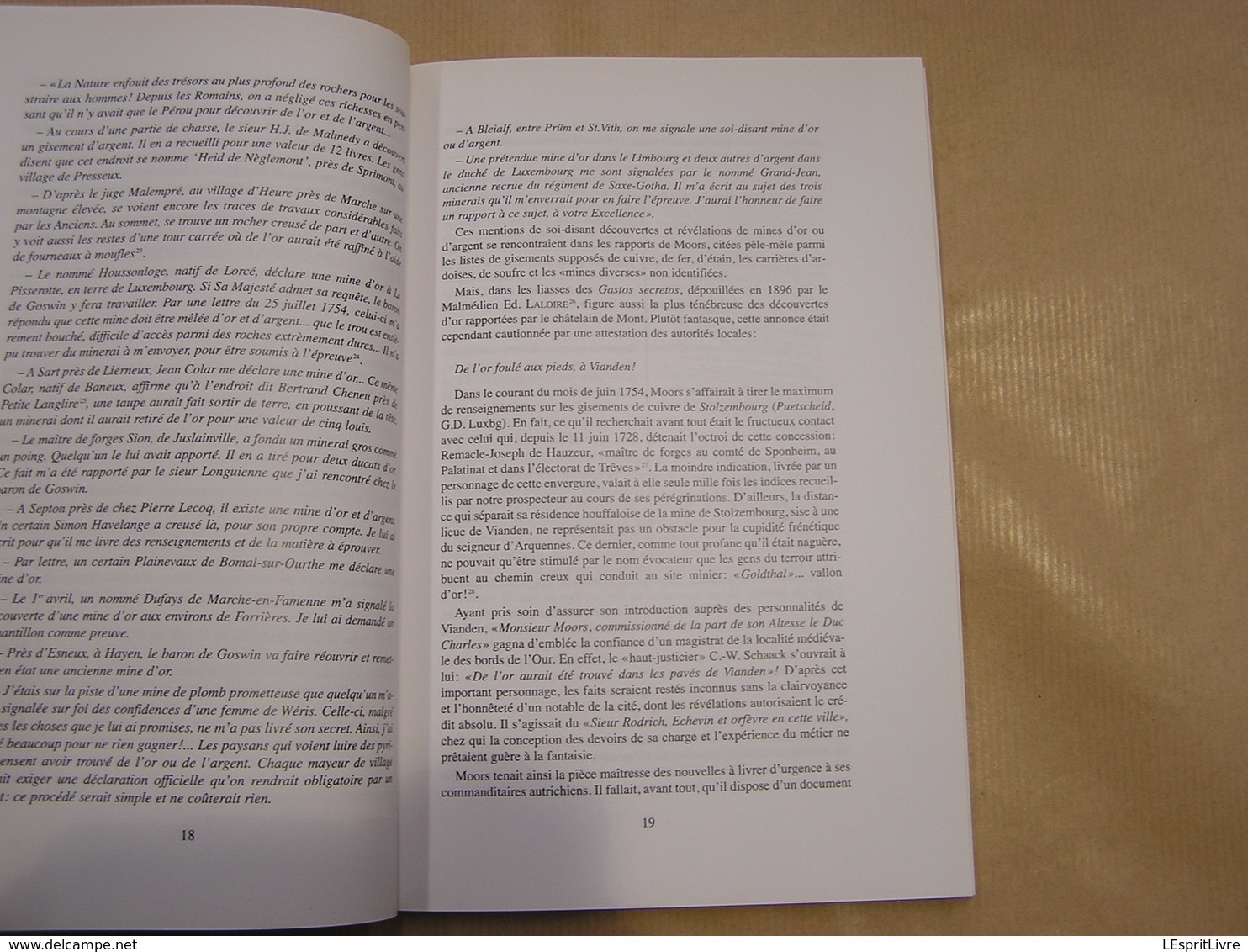 DE L' OR EN ARDENNE L Grailet Régionalisme Histoire Orpailleurs Ardennais Amblève Ourthe Ruisseaux Aurifères Or Gaulois