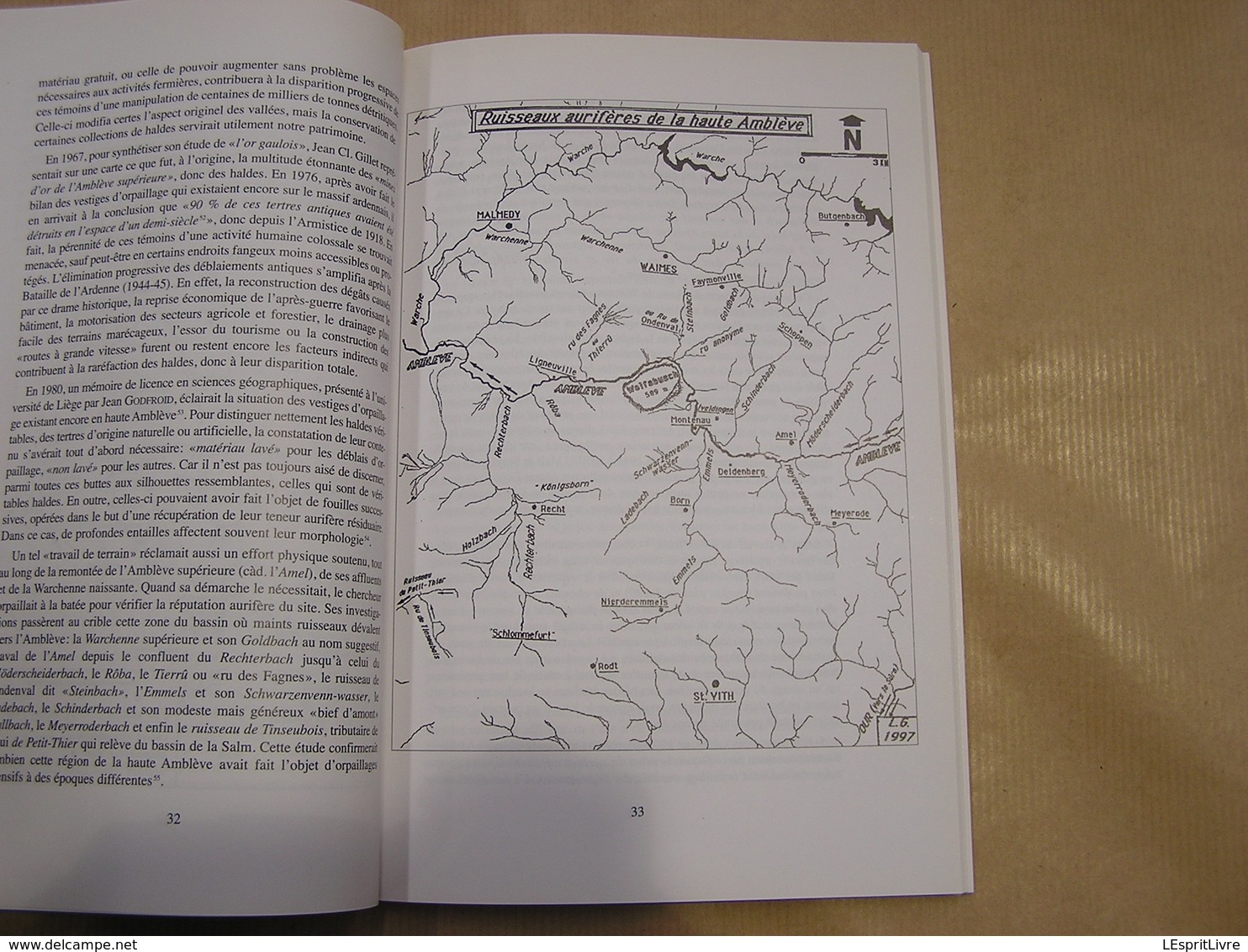 DE L' OR EN ARDENNE L Grailet Régionalisme Histoire Orpailleurs Ardennais Amblève Ourthe Ruisseaux Aurifères Or Gaulois