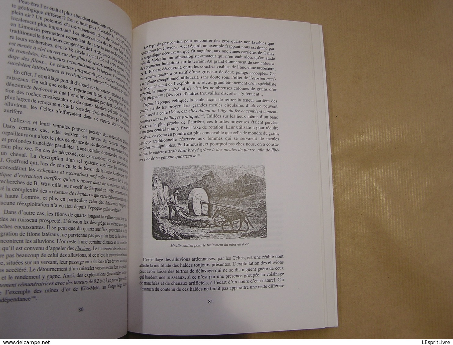 DE L' OR EN ARDENNE L Grailet Régionalisme Histoire Orpailleurs Ardennais Amblève Ourthe Ruisseaux Aurifères Or Gaulois