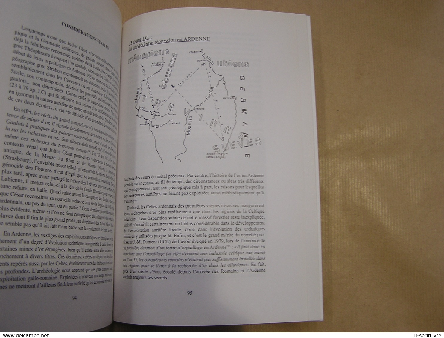 DE L' OR EN ARDENNE L Grailet Régionalisme Histoire Orpailleurs Ardennais Amblève Ourthe Ruisseaux Aurifères Or Gaulois