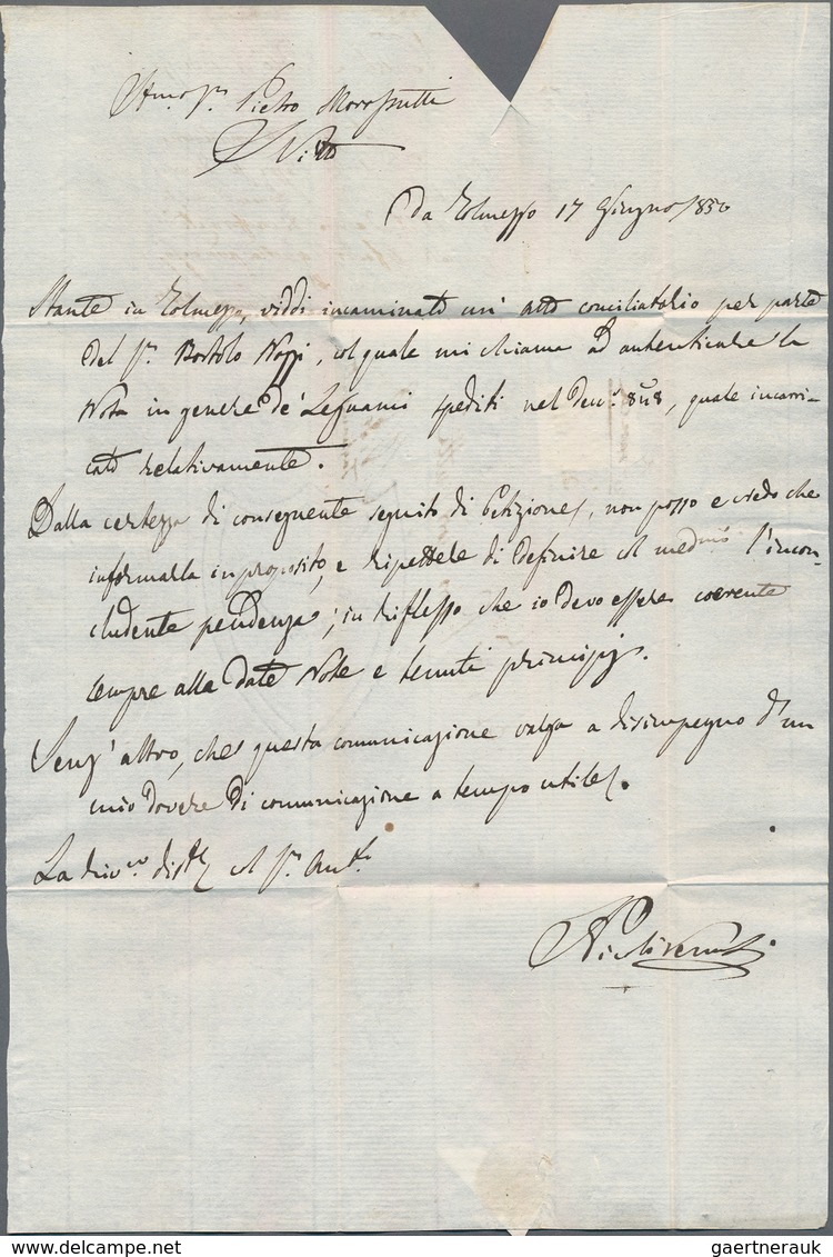 Österreich - Lombardei Und Venetien - Stempel: "TOLMEZZO 21 GIU" L2 (Sassone SI, 7 P.) Auf 15 Centes - Lombardy-Venetia