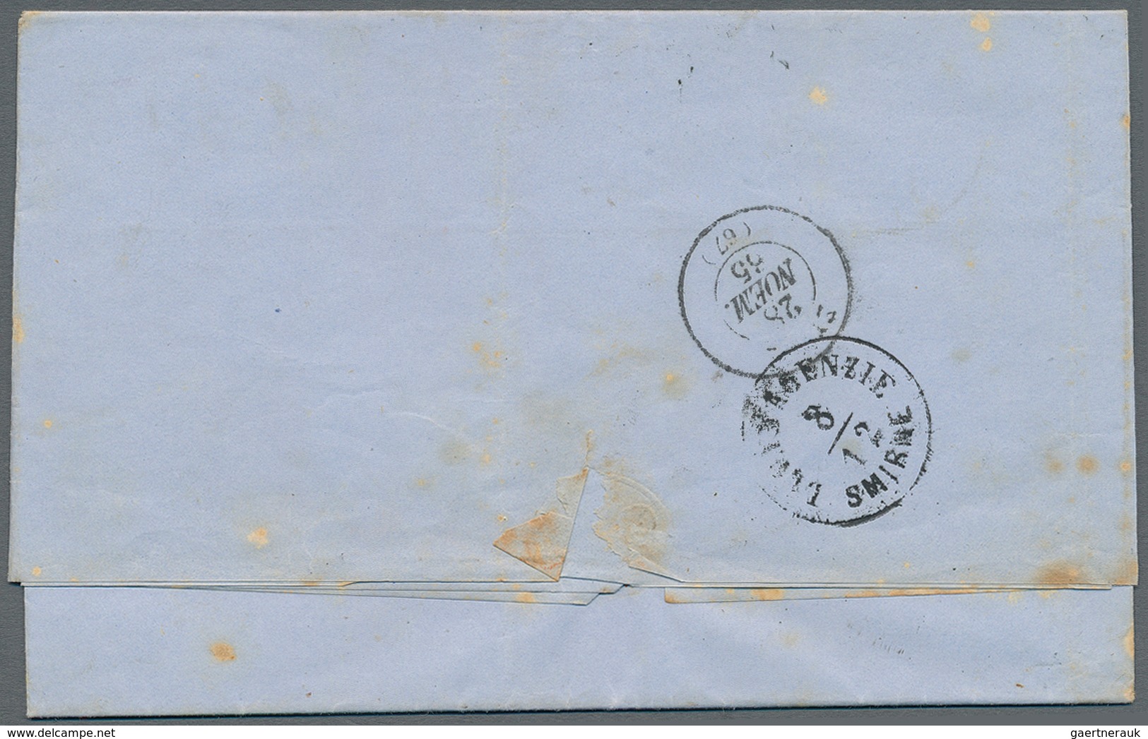 Österreichische Post In Der Levante: 1865. Envelope Addressed To Constantinople Bearing Greece Yvert - Eastern Austria