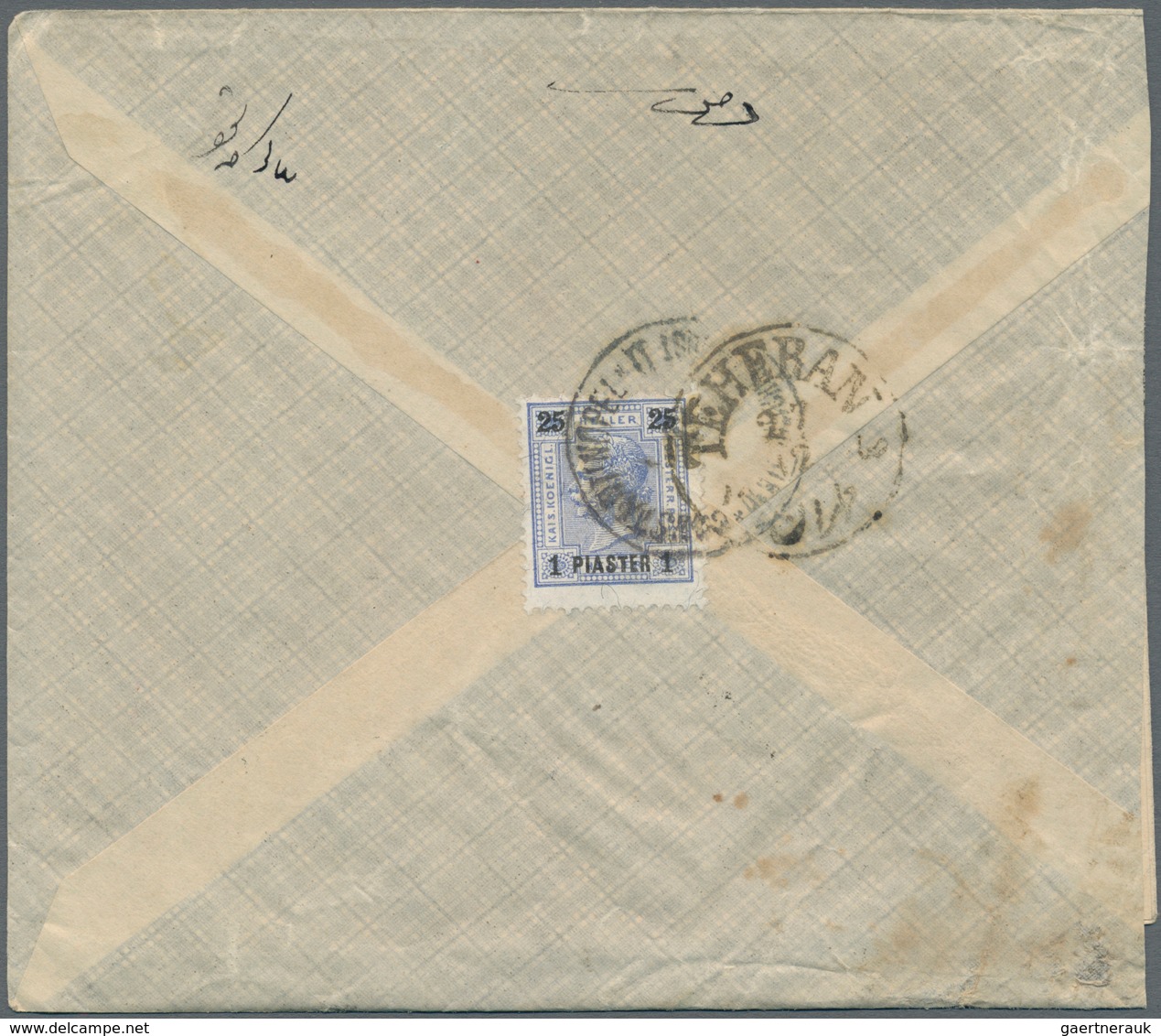 Österreichische Post In Der Levante: 1900/1914 Zwei Briefe Nach Isphahan, 1) Brief Mit Inhalt Von Co - Levant Autrichien