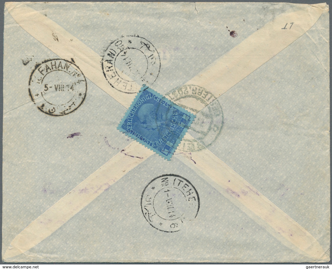 Österreichische Post In Der Levante: 1900/1914 Zwei Briefe Nach Isphahan, 1) Brief Mit Inhalt Von Co - Eastern Austria