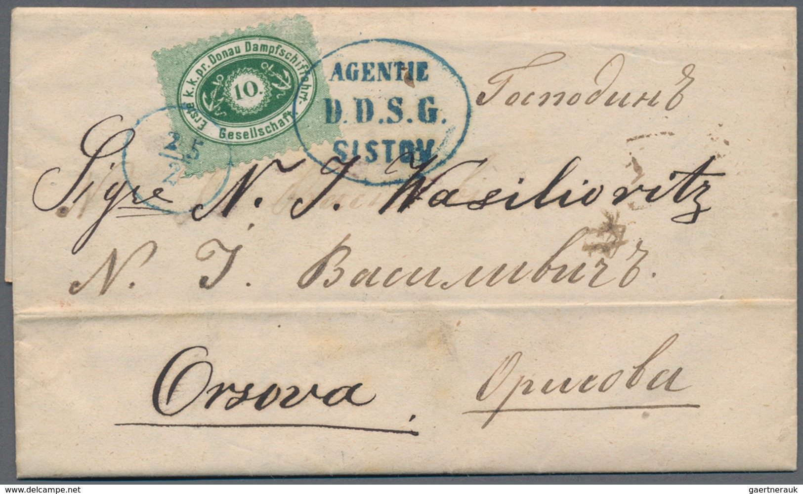 Österreich - Donau-Dampfschifffahrtsgesellschaft: 1869, 10 Kr Grün, Type I, Sauber Entwertet Mit Bla - Autres & Non Classés