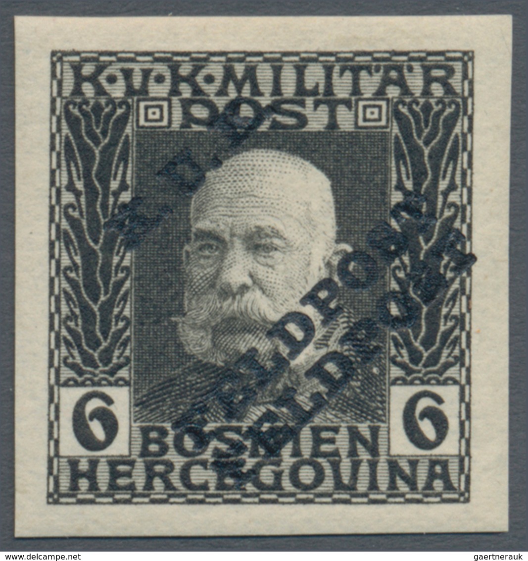 Österreichisch-Ungarische Feldpost - Allgemeine Ausgabe: 1915, 1 H - 10 K Franz Joseph Ungezähnt Mit - Sonstige & Ohne Zuordnung