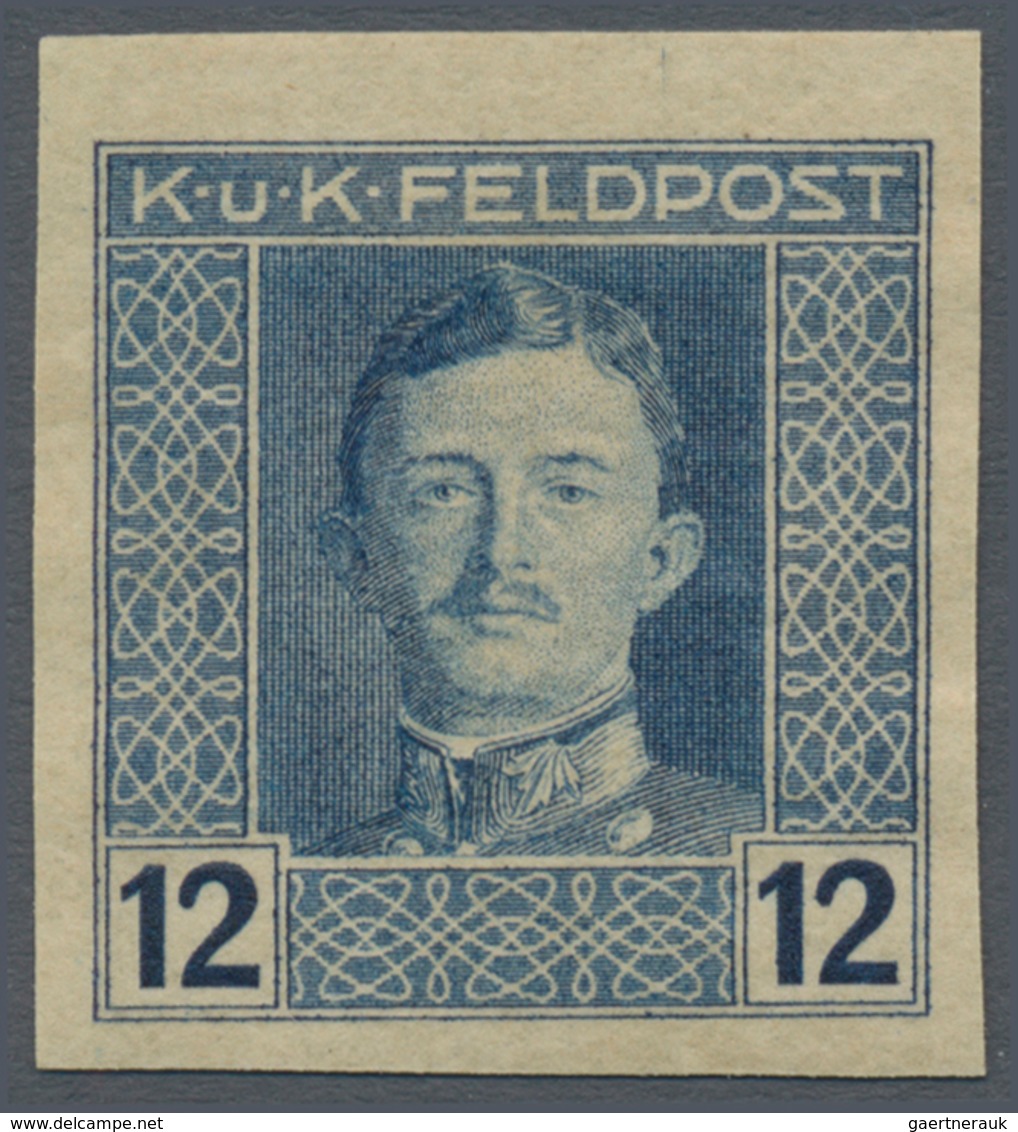 Österreichisch-Ungarische Feldpost - Allgemeine Ausgabe: 1915, 1 H - 10 K Kaiser Karl UNGEZÄHNT, Kom - Other & Unclassified