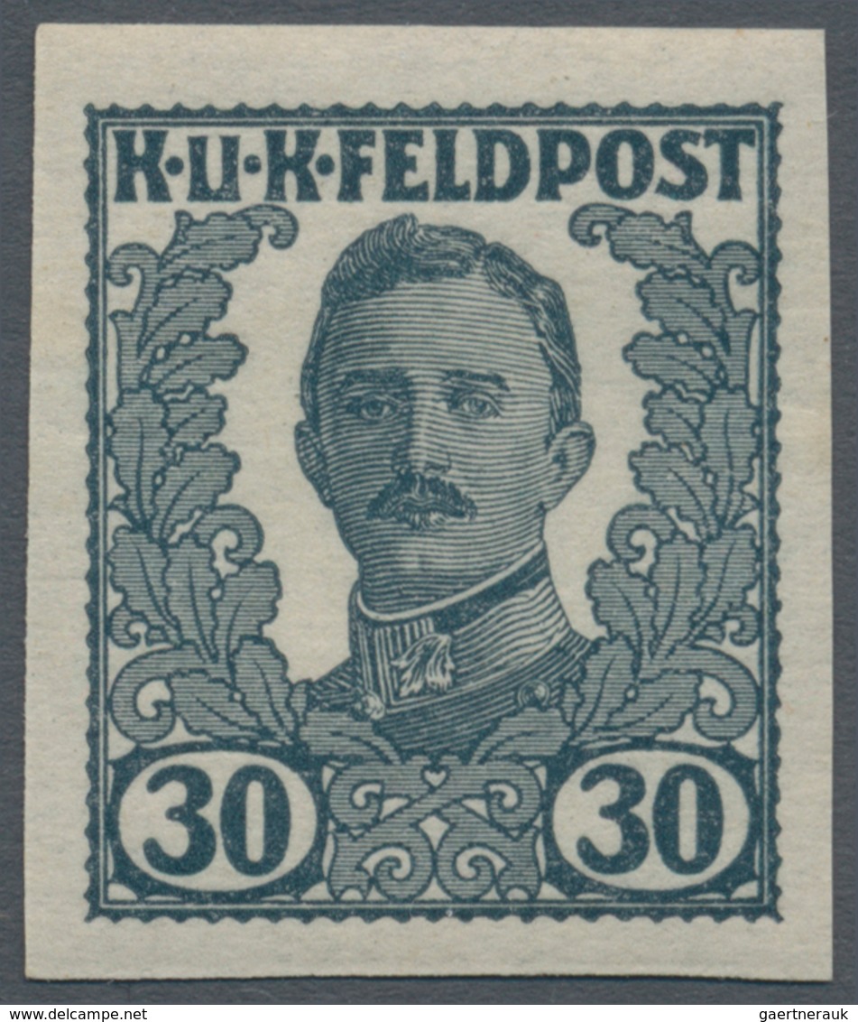 Österreichisch-Ungarische Feldpost - Allgemeine Ausgabe: 1918, Elf UNVERAUSGABTE Werte 1 H bis 90 H
