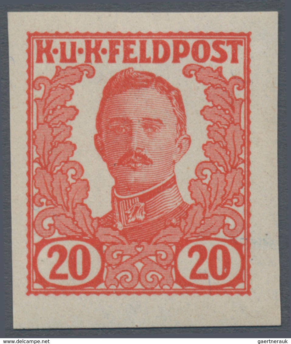 Österreichisch-Ungarische Feldpost - Allgemeine Ausgabe: 1918, Vierzehn UNGEZÄHNTE UNVERAUSGABTE Wer