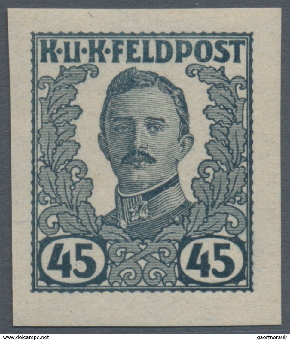 Österreichisch-Ungarische Feldpost - Allgemeine Ausgabe: 1918, Vierzehn UNGEZÄHNTE UNVERAUSGABTE Wer