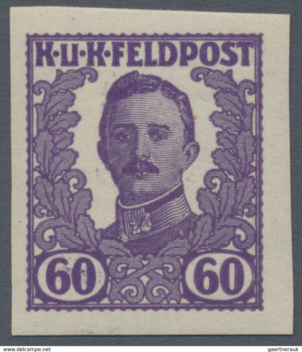 Österreichisch-Ungarische Feldpost - Allgemeine Ausgabe: 1918, Vierzehn UNGEZÄHNTE UNVERAUSGABTE Wer