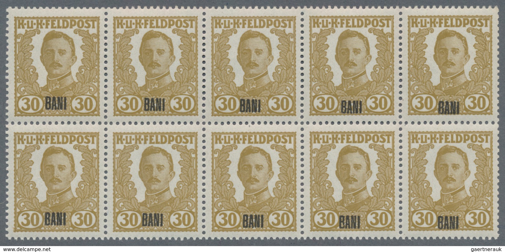 Österreichisch-Ungarische Feldpost - Rumänien: 1918, Nicht Ausgegebene Freimarke Kaiser Karl I. 30 H - Autres & Non Classés