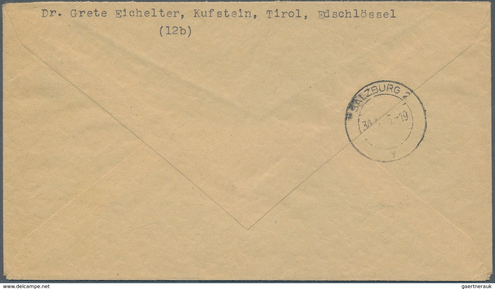 Österreich - Ostmark: 1945, 42 Pf Hitler, Einzelfrankatur Auf Einschreibebrief Von KUFSTEIN, 24.IV.4 - Other & Unclassified