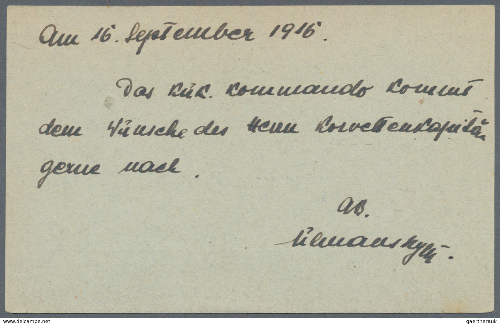 Österreich - Militärpost / Feldpost: 1916. Original WWI Feldpost Card From A Submariner Aboard Unter - Other & Unclassified