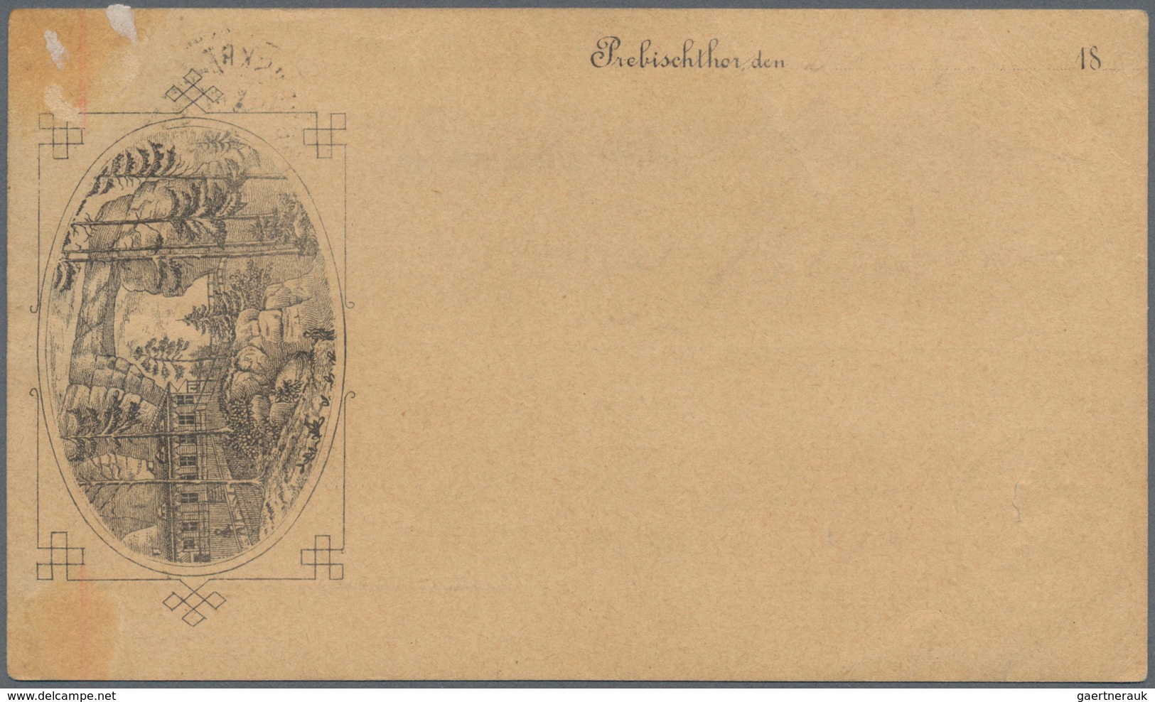 Österreich - Ganzsachen: 1882, 2 Kr Braun Ganzsachenkarte Mit Rückseitiger Lithographie Von Prebisch - Autres & Non Classés