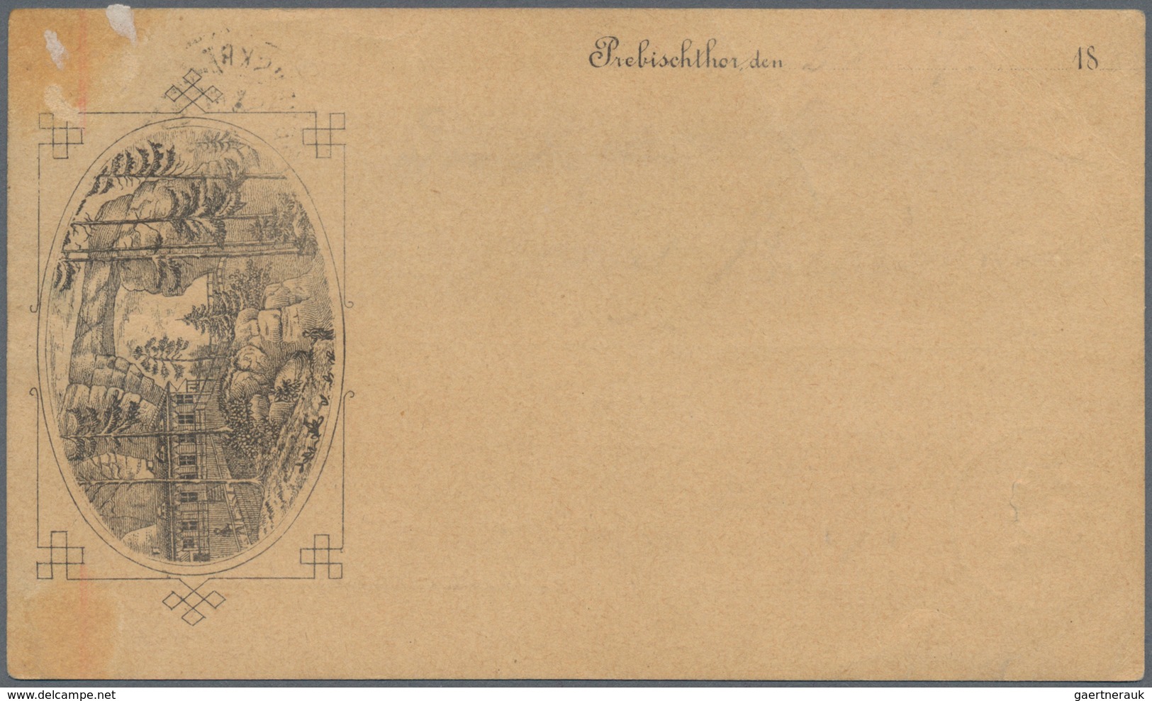 Österreich - Ganzsachen: 1882, 2 Kr Braun Ganzsachenkarte Mit Rückseitiger Lithographie Von Prebisch - Sonstige & Ohne Zuordnung