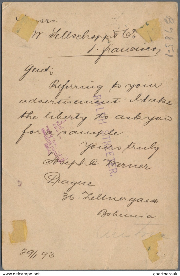 Österreich - Ganzsachen: 1893/1896, 2 Kr Braun - 2 Ganzsachenkarten Mit Je 3 Kreuzer Zusatzfrankatur - Sonstige & Ohne Zuordnung