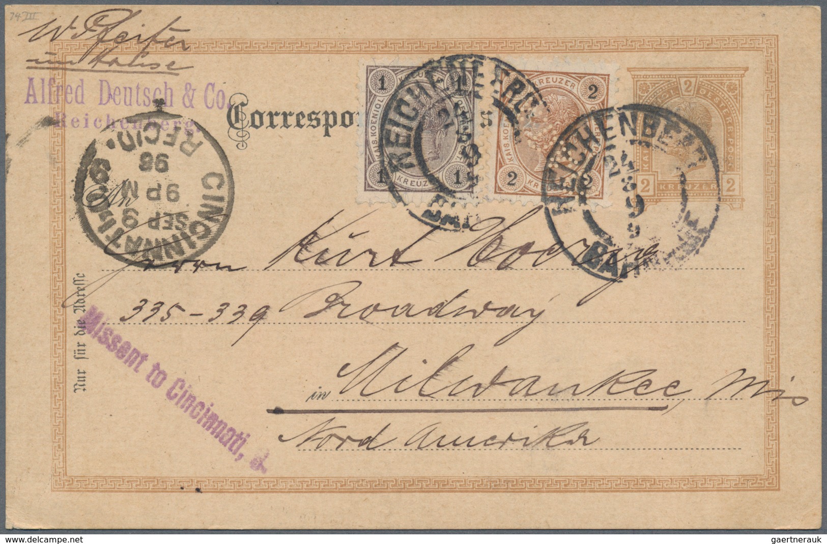 Österreich - Ganzsachen: 1896/1906, 2 Kr Braun Und 5 Kr Grün - 2 Ganzsachenkarten Mit Zusatzfrankatu - Sonstige & Ohne Zuordnung