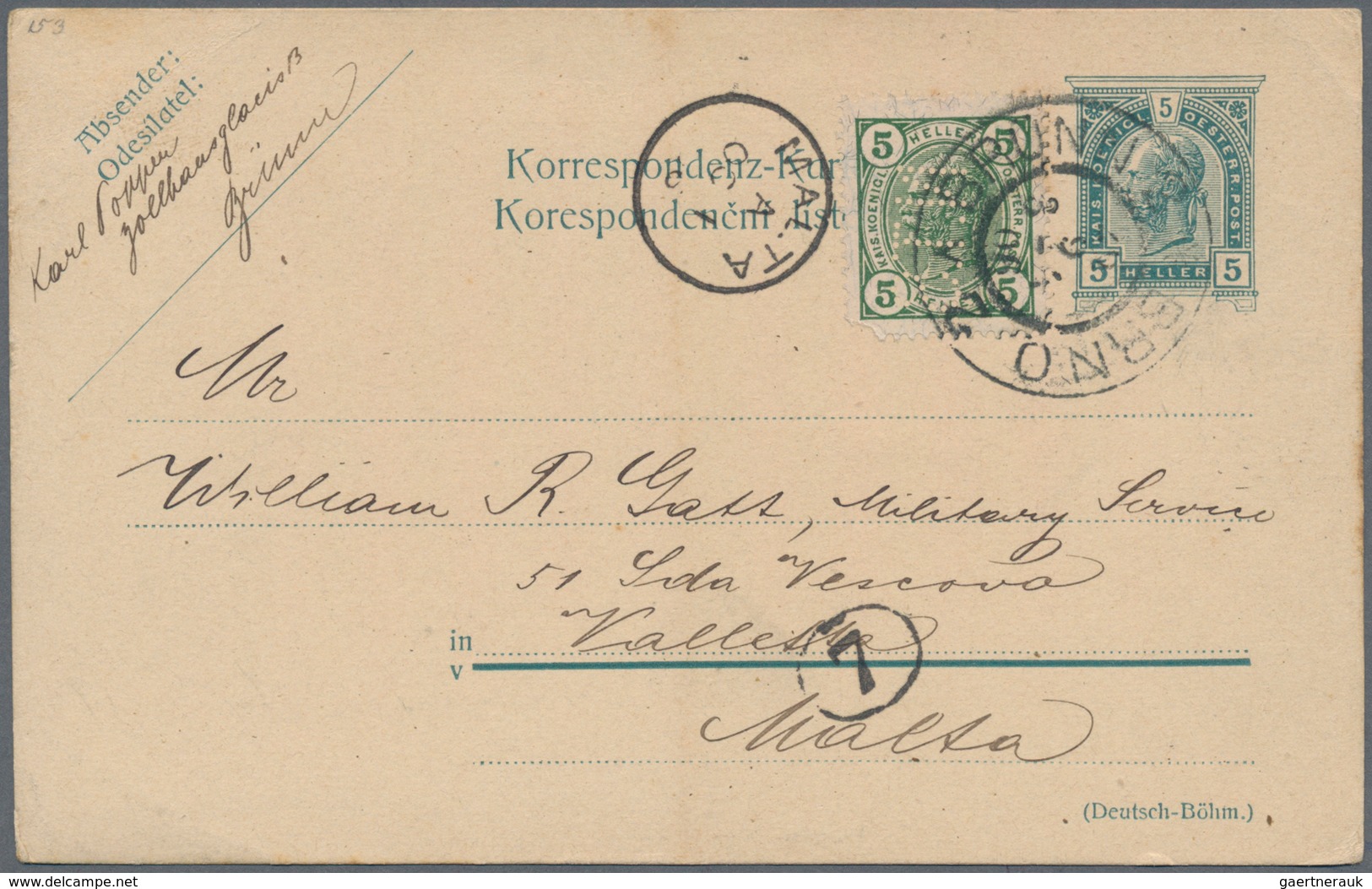 Österreich - Ganzsachen: 1896/1906, 2 Kr Braun Und 5 Kr Grün - 2 Ganzsachenkarten Mit Zusatzfrankatu - Autres & Non Classés