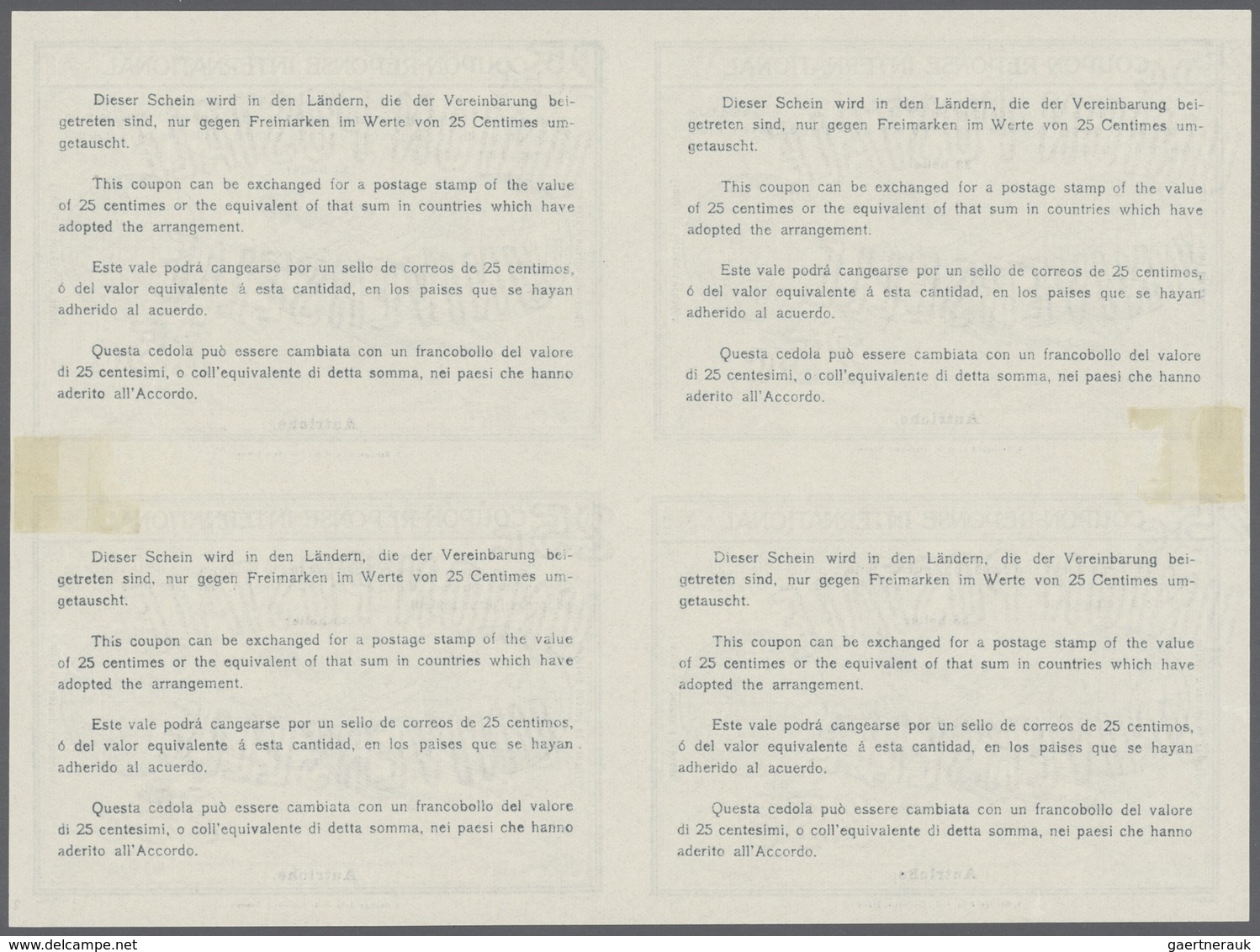 Österreich - Ganzsachen: 1911. Internationaler Antwortschein 33 Heller (Rom-Type) In Einem Ungbrauch - Autres & Non Classés