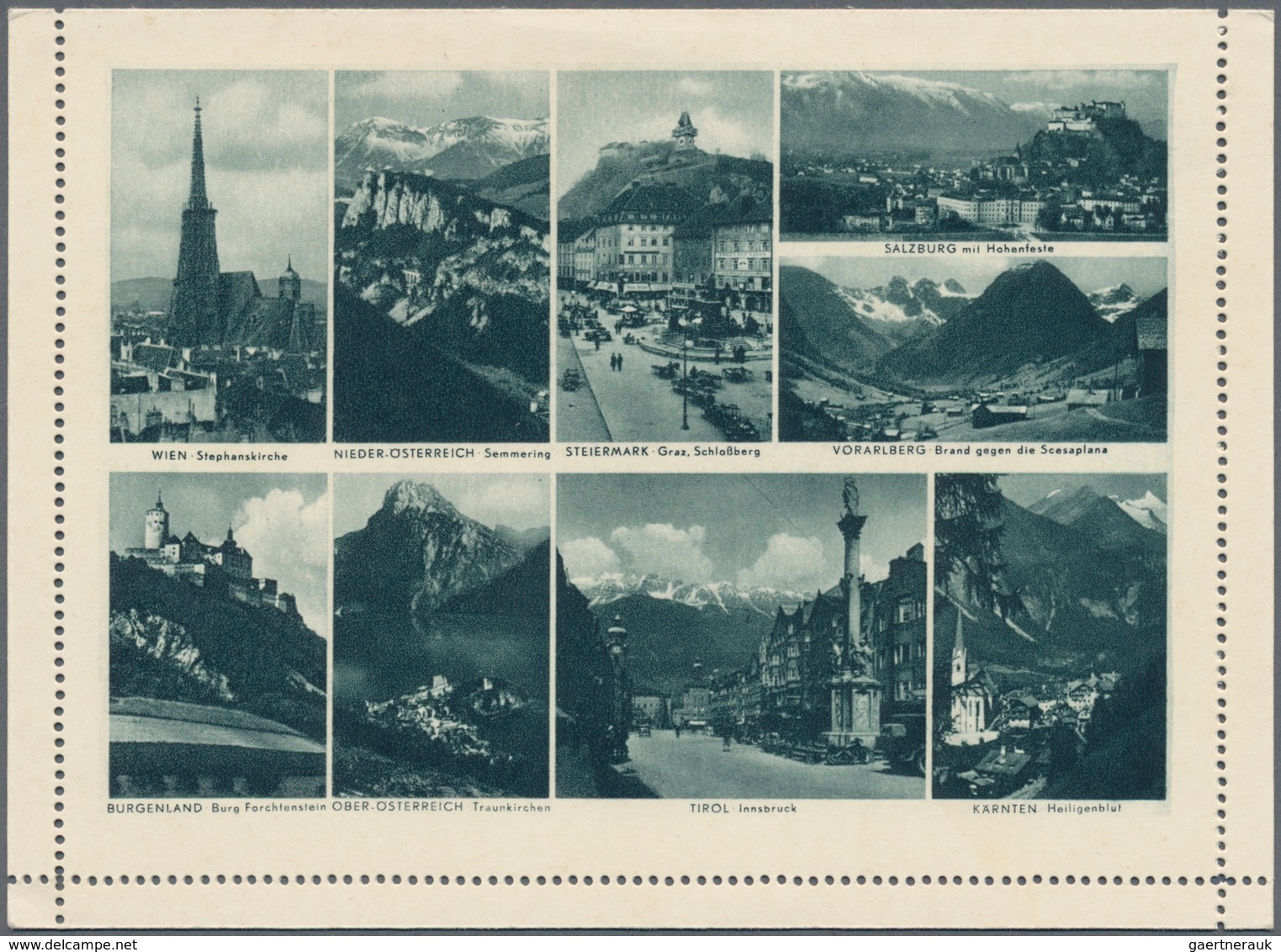 Österreich - Ganzsachen: 1945 (nach...), 24 Öre Graugrün Kartenbrief-ESSAY "ÖSTERREICH LADET EIN" Un - Autres & Non Classés