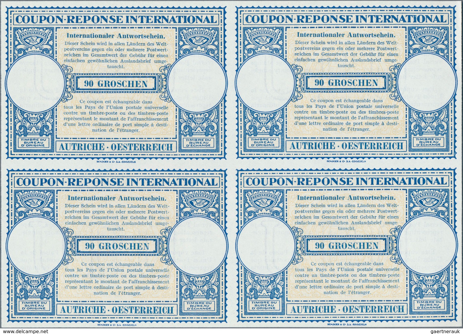 Österreich - Ganzsachen: 1946, November. Internationaler Antwortschein "90 Groschen" (London-Muster) - Sonstige & Ohne Zuordnung