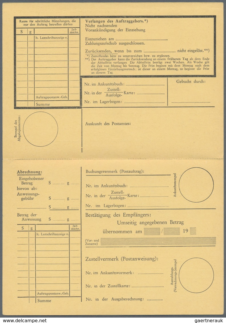 Österreich - Ganzsachen: 1973, POSTAUFTRAG 'Bauten' 3.50 S. Schwarz Mit Zwei Unterschiedl. Vordrucke - Other & Unclassified