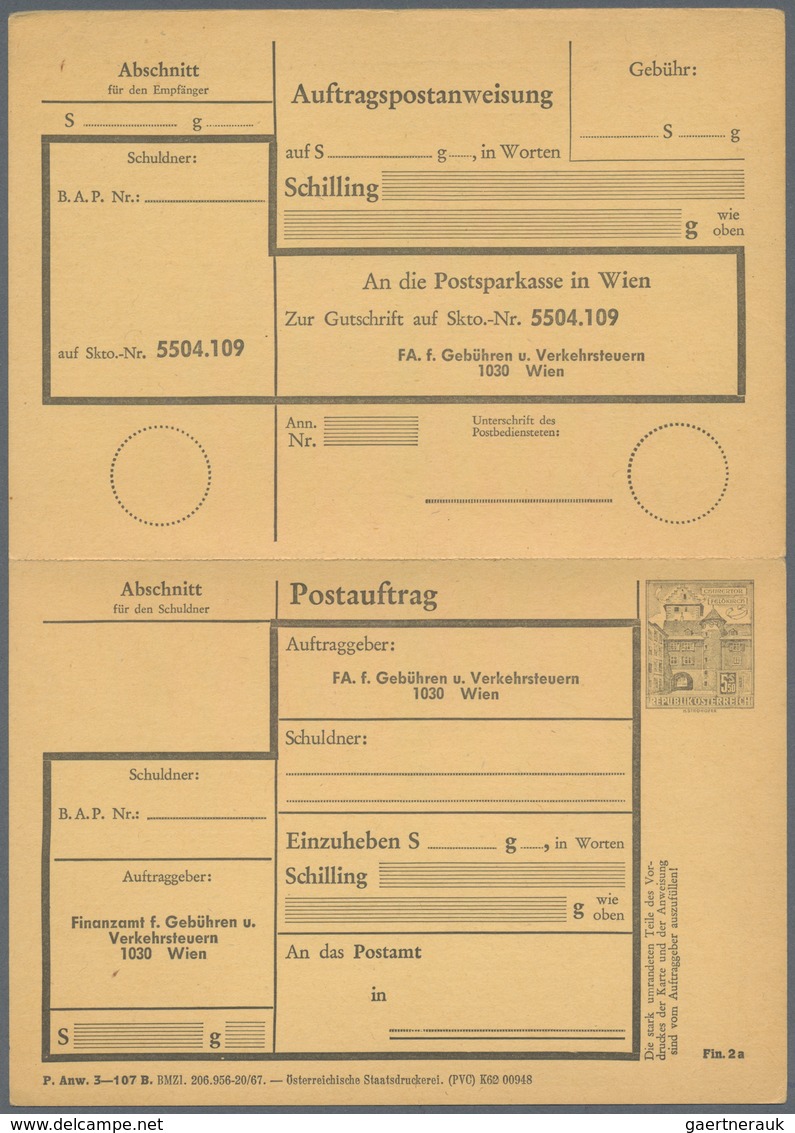 Österreich - Ganzsachen: 1976, POSTAUFTRAG 'Bauten' 5.50 S. Schwarz Mit Zwei Unterschiedl. Druckverm - Other & Unclassified