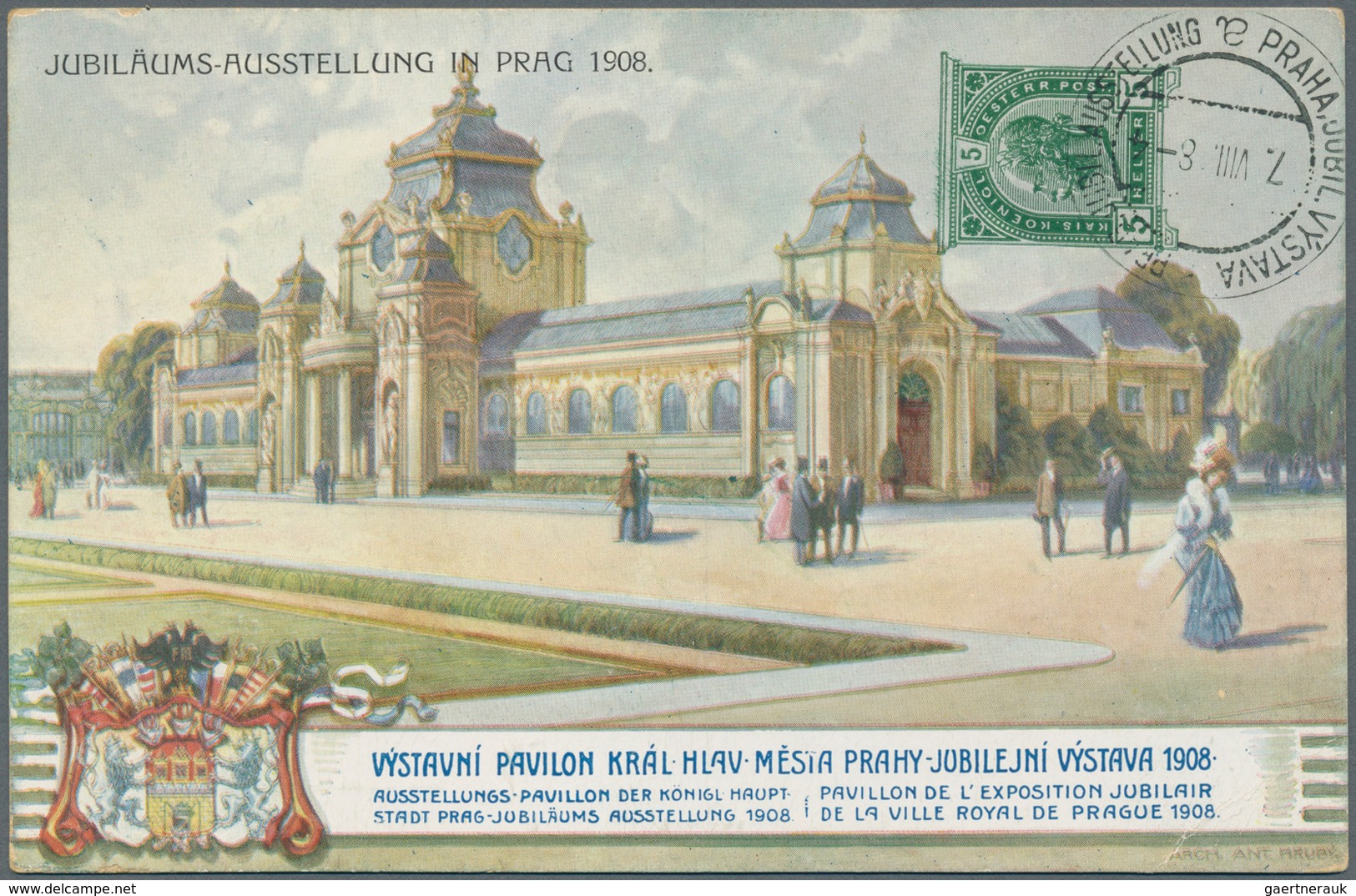 Österreich - Privatganzsachen: 1908. Privat-Postkarte 5 H Franz Joseph "Jubiläums-Ausstellung In Pra - Other & Unclassified