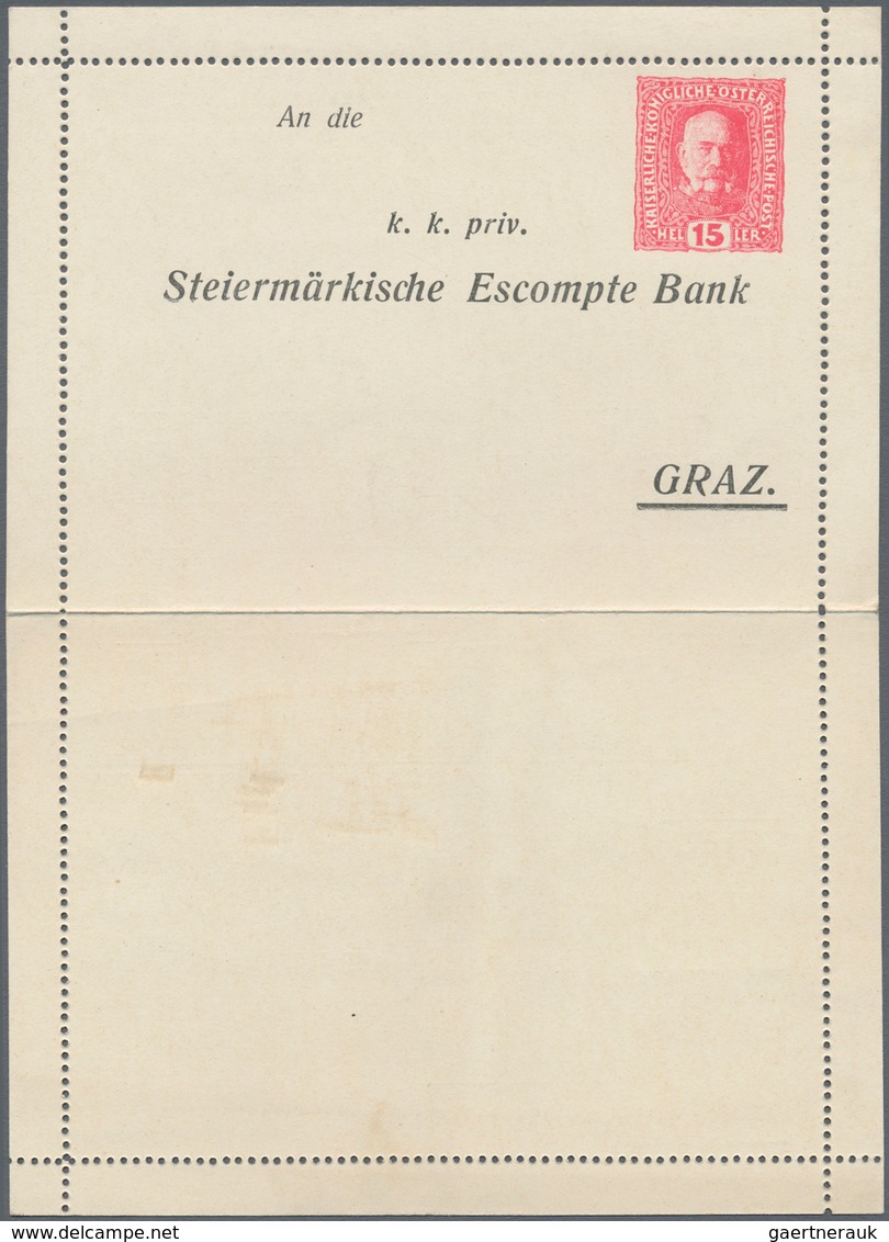 Österreich - Privatganzsachen: 1916, 15 H Rosarot Franz-Josef, Ungebrauchter Privatganzsachen-Karten - Autres & Non Classés