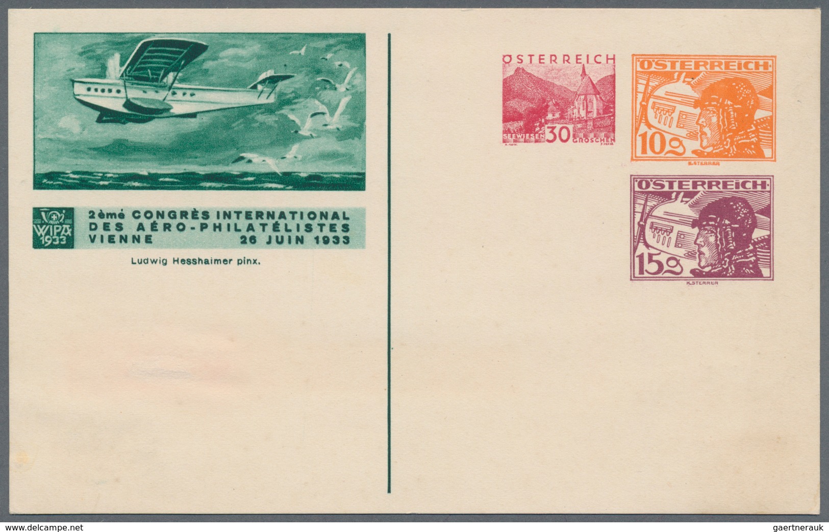 Österreich - Privatganzsachen: 1933, Vier Verschied. Flugpostkarten Zur WIPA Mit Zwei Oder Drei Wert - Other & Unclassified